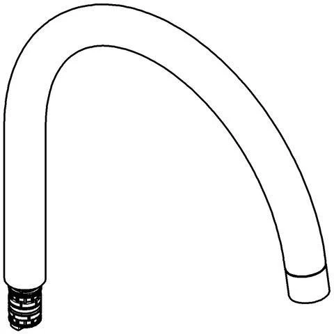 GROHE Auslauf 13266 Chrom – Schwenkbarer Rohrauslauf mit 90° Anschlagbegrenzung