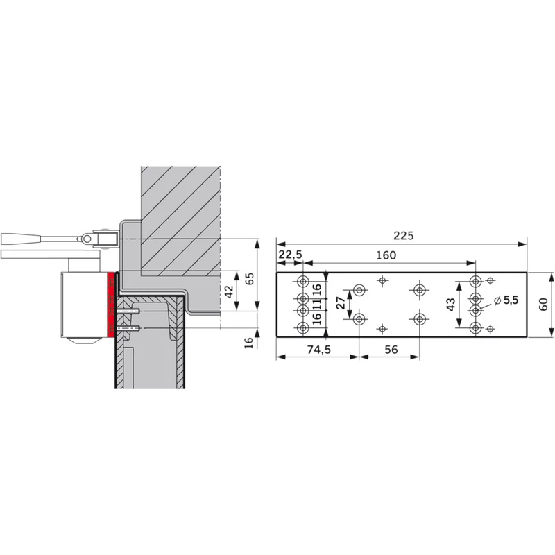 Montageplatte für TS 73 V