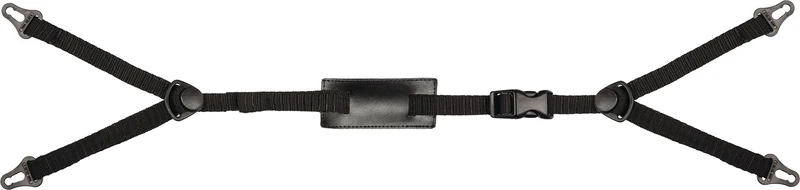 VOSS Gabelkinnriemen für Schutzhelme, Textilband schwarz, Schnellverschluss + 4-Punkt-Aufhängung, 600 mm