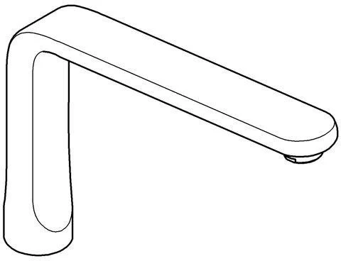 GROHE Auslauf 13247 chrom – Drehbarer L-Auslauf aus Messing mit Schaumstrahldüse