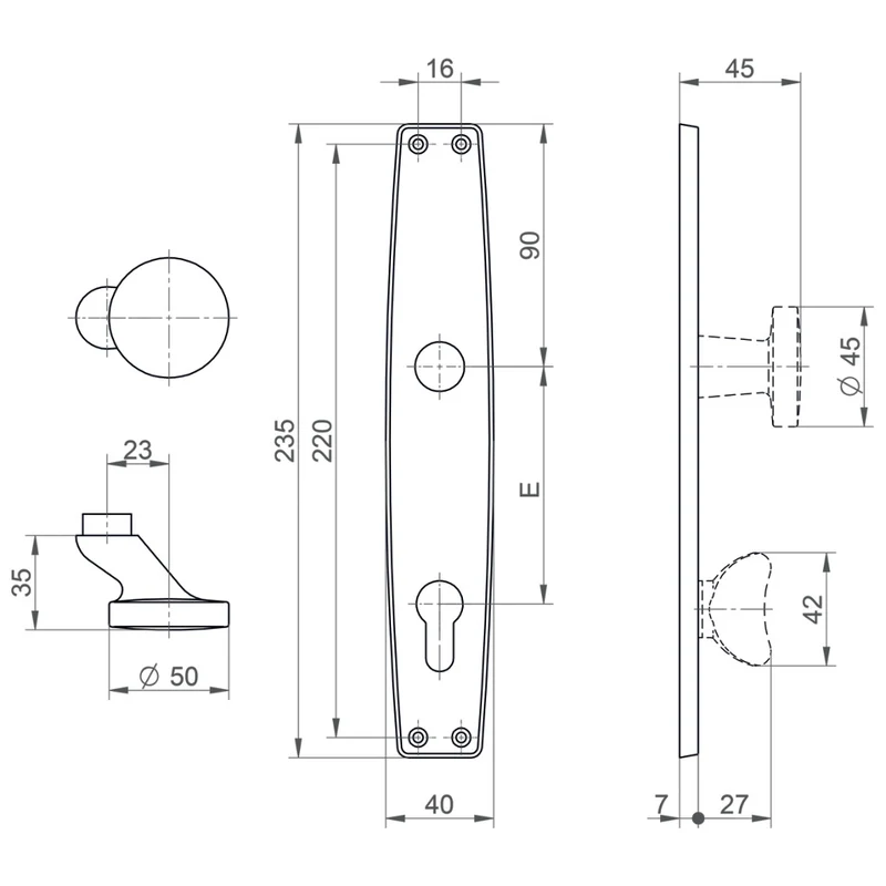 Knopflangschild Modell 1000 Favorit