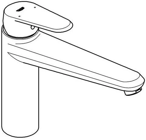 GROHE Eurodisc Cosmopolitan Spültisch-Einhandmischer mit flachem Gussauslauf in Chrom