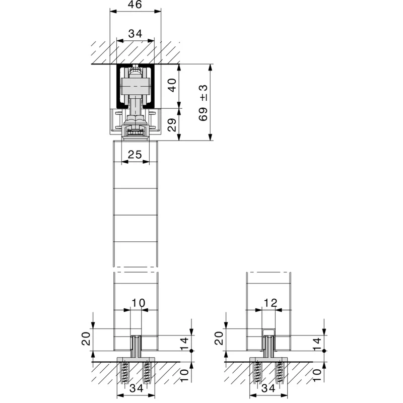 Beschlägesatz HAWA-Symmetric 80/Z
