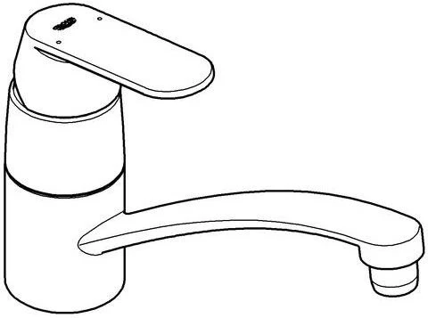 GROHE Eurosmart Cosmopolitan Spültisch-Einhandmischer mit flachem Auslauf, Chrom, 140° schwenkbar