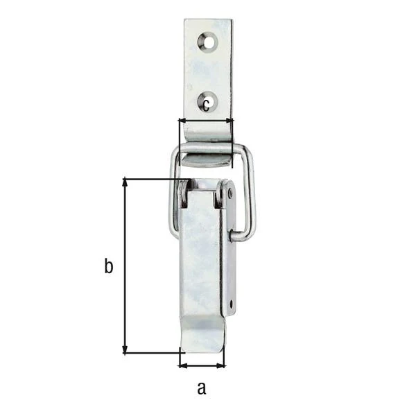 GAH Alberts Kistenverschluss ( 8002768385 ) Höhe 61 mm Breite 22 mm für Vorhangschlösser mit max Ø7 mm 10 Stück
