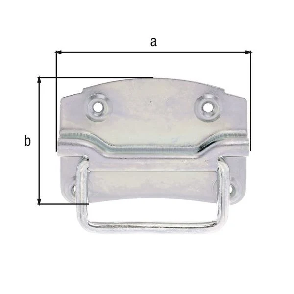 GAH Alberts Kistengriff ( 8002643800 ) Höhe85 mm Breite120 mm Anzahl Löcher 4 10 Stück