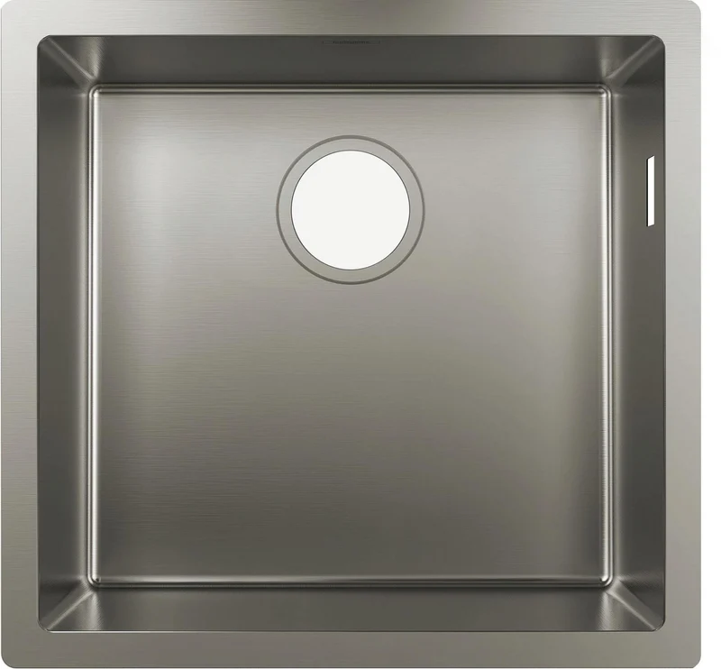 HANSGROHE HG Unterbauspüle 400 S719-U400 aus Edelstahl – Einzelbecken, 50 cm Unterschrank