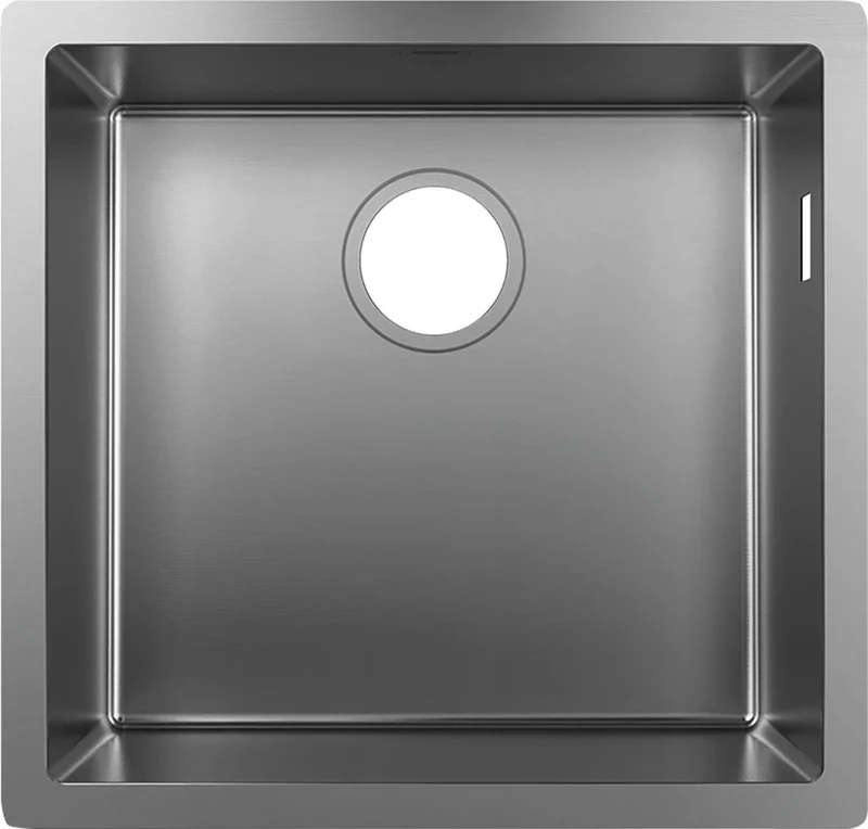 HANSGROHE HG Unterbauspüle 400 S719-U400 aus Edelstahl – Einzelbecken, 50 cm Unterschrank