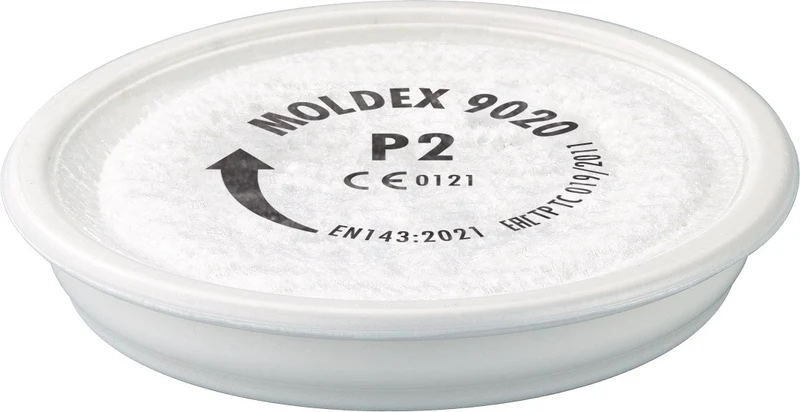 MOLDEX Partikelfilter 902001 EN 143:2021 P2 für Serie 7000/9000 – 20 Stück