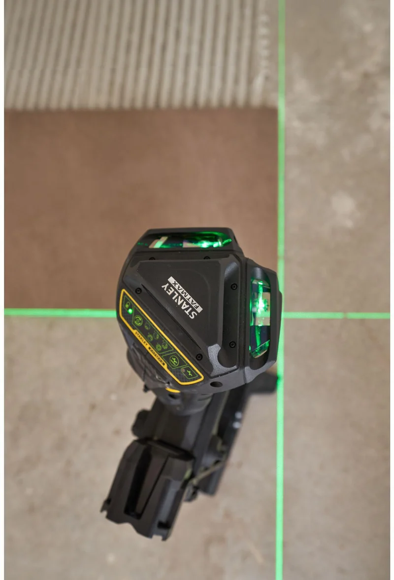 STANLEY Kreuzlinienlaser FatMax X3G – 3 x 360° Linien, ± 4° Selbstnivellierung, IP54