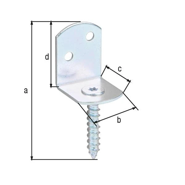 GAH Alberts Flechtzaunhalter ( 8002897887 ) 83x32x30x38mm L-Form 50 Stück