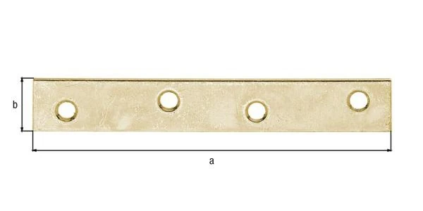 GAH Alberts Flachverbinder ( 8002424320 ) Länge 100 mm Breite 15 mm Stärke 1,75 mm Anzahl Löcher 4 100 Stück