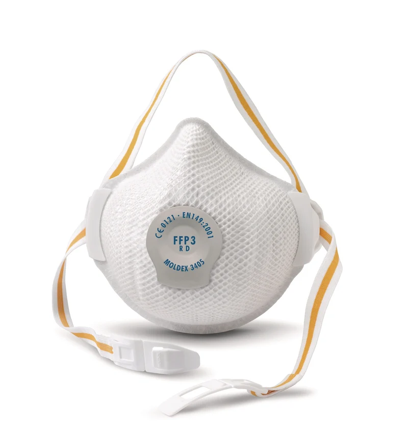 MOLDEX Atemschutzmaske AIR Plus 340501 FFP3/V R D mit Ausatemventil – 5 Stück