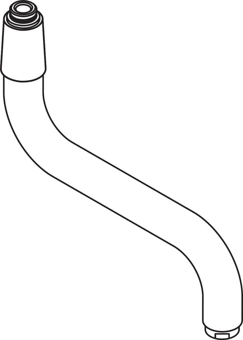 Hansgrohe Auslauf 200 mm für Küchen-Wandmontage, chrom – HG Spü-Mi Wd-Mon