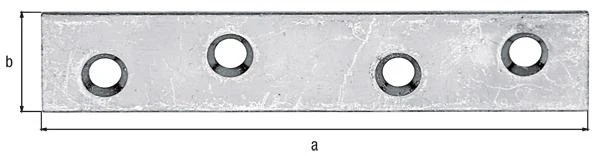 GAH Alberts Flachverbinder ( 8001552580 ) Länge 80 mm Breite 15 mm Stärke 1,75 mm Anzahl Löcher 4 100 Stück