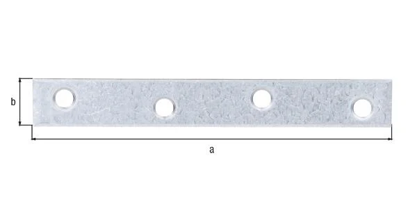 GAH Alberts Flachverbinder ( 8001514132 ) Länge 120 mm Breite 16 mm Stärke 1,75 mm Anzahl Löcher 4 100 Stück