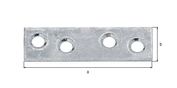 GAH Alberts Flachverbinder ( 8001552194 ) Länge 50 mm Breite 14 mm Stärke 1,75 mm Anzahl Löcher 4 100 Stück