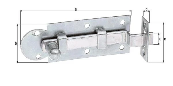 GAH Alberts Fensterriegel ( 8002580764 ) Länge 80 mm Breite 30 mm Form gekröpft Ausschub 12 mm 10 Stück