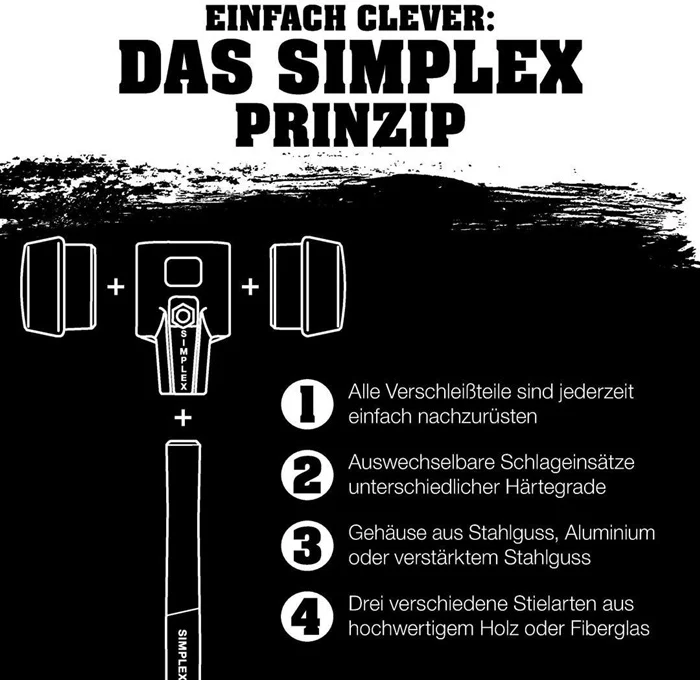 Halder Schonhammer SIMPLEX ( 8000794782 ) Länge 405 mm Kopf-Ø 60 mm