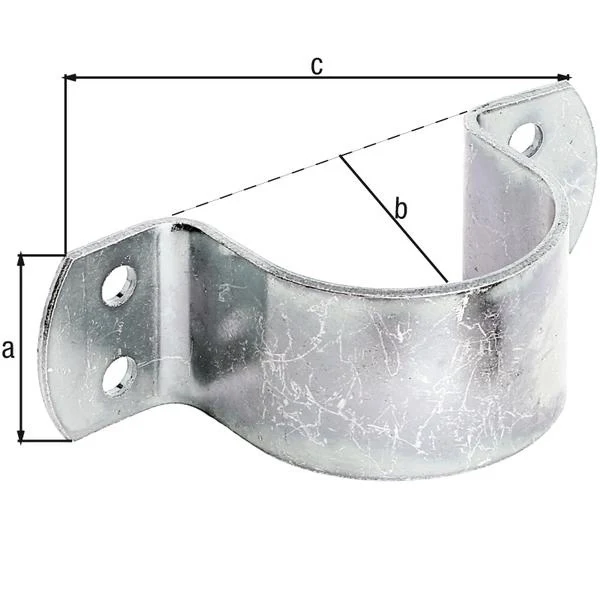 GAH Alberts Rohrschelle ( 8002893901 ) L133xB40xH55mmStahl für Rohre 57 mm 2 1/4” 10 Stück