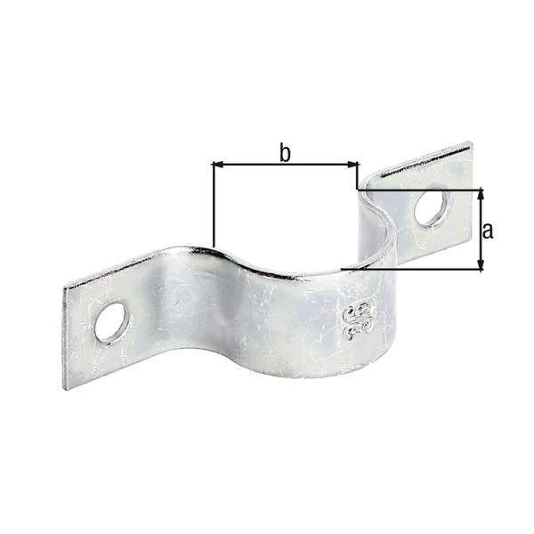 GAH Alberts Rohrschelle ( 8001566017 ) L109xB25xH36mmStahl für Rohre 31,8 mm 1 1/4” 20 Stück