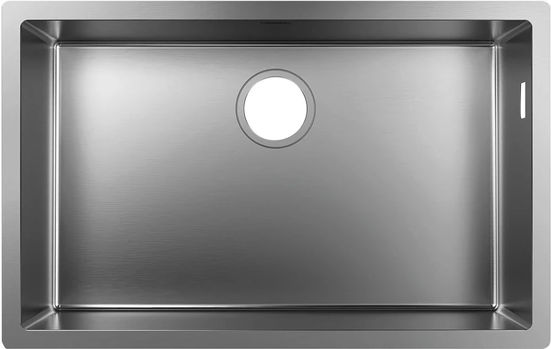 HANSGROHE Unterbauspüle S719-U660 Edelstahl 660 mm – Einzelbecken ohne Hahnloch