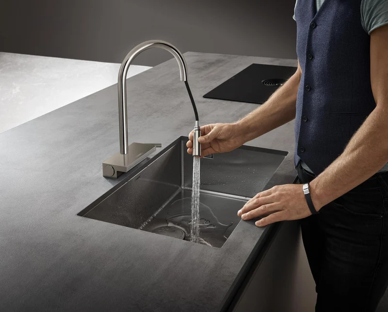 HANSGROHE Unterbauspüle S719-U660 Edelstahl 660 mm – Einzelbecken ohne Hahnloch