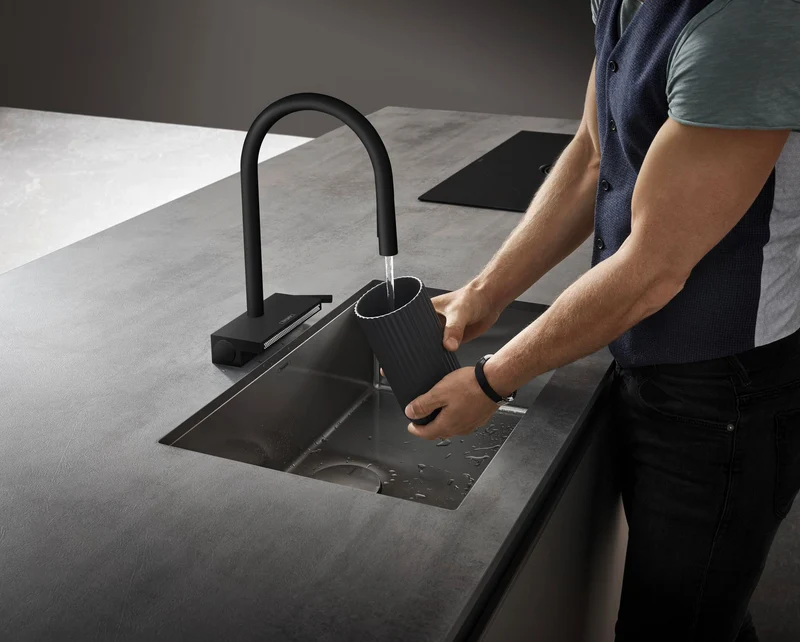 HANSGROHE Unterbauspüle S719-U660 Edelstahl 660 mm – Einzelbecken ohne Hahnloch