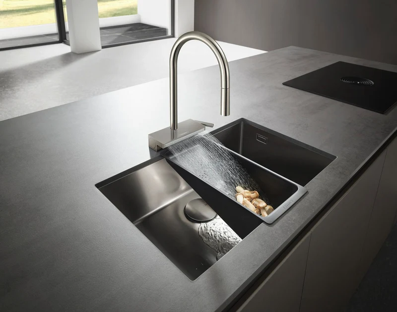 HANSGROHE Unterbauspüle S719-U660 Edelstahl 660 mm – Einzelbecken ohne Hahnloch
