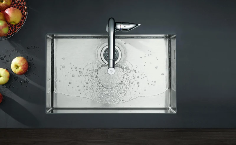 HANSGROHE Unterbauspüle S719-U660 Edelstahl 660 mm – Einzelbecken ohne Hahnloch