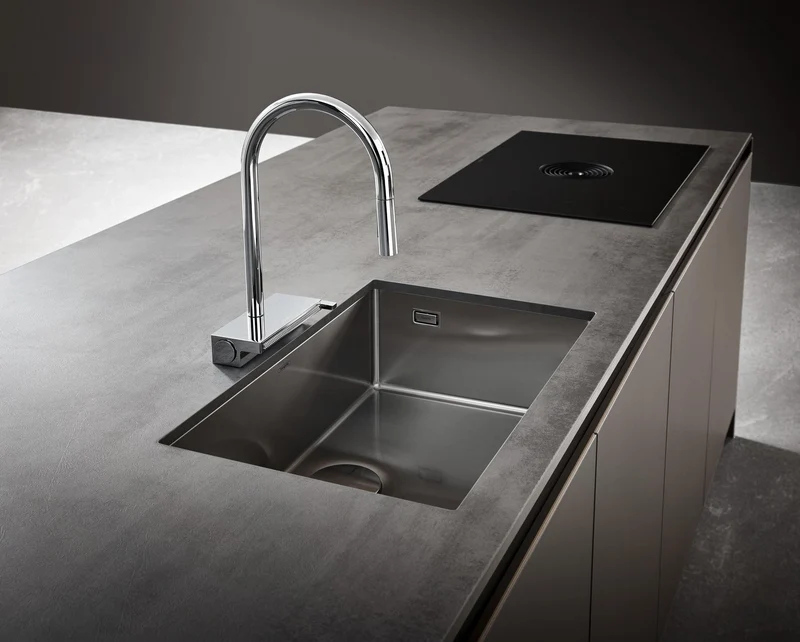 HANSGROHE Unterbauspüle S719-U660 Edelstahl 660 mm – Einzelbecken ohne Hahnloch