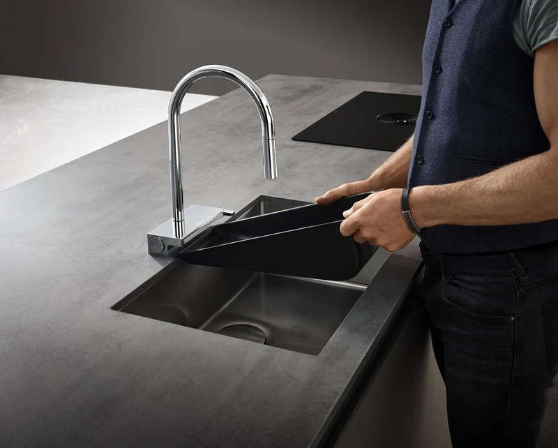 HANSGROHE Unterbauspüle S719-U660 Edelstahl 660 mm – Einzelbecken ohne Hahnloch