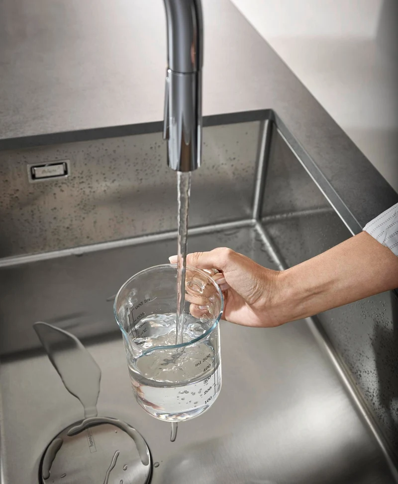 HANSGROHE Unterbauspüle S719-U660 Edelstahl 660 mm – Einzelbecken ohne Hahnloch