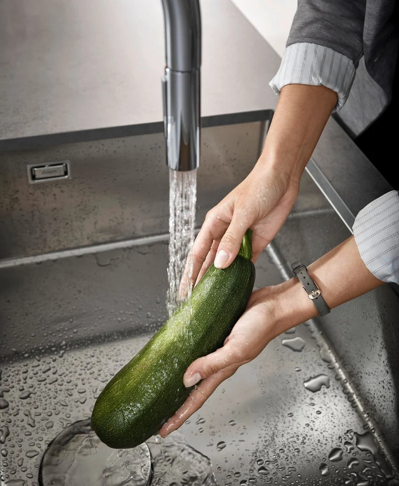 HANSGROHE Unterbauspüle S719-U660 Edelstahl 660 mm – Einzelbecken ohne Hahnloch