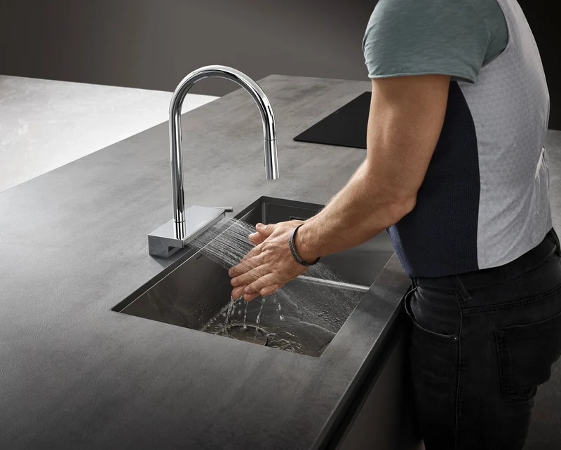HANSGROHE Unterbauspüle S719-U660 Edelstahl 660 mm – Einzelbecken ohne Hahnloch