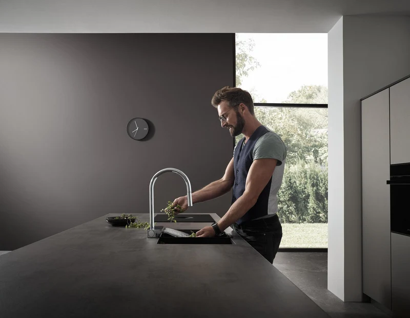 HANSGROHE Unterbauspüle S719-U660 Edelstahl 660 mm – Einzelbecken ohne Hahnloch