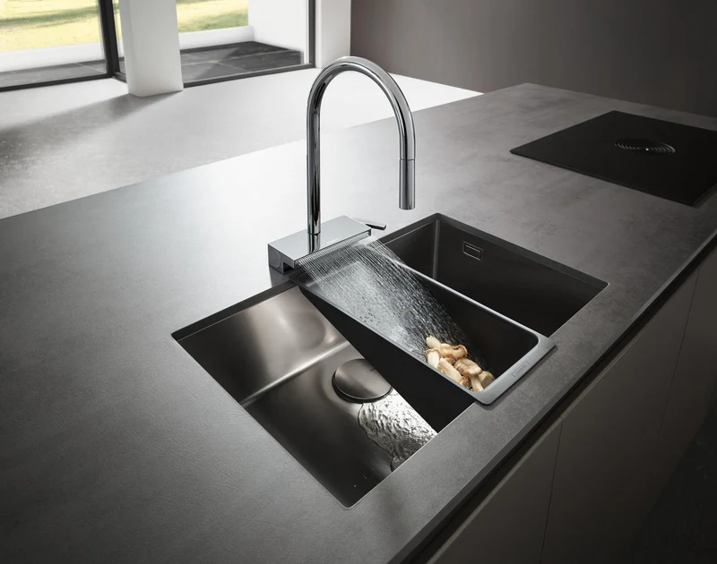 HANSGROHE Unterbauspüle S719-U660 Edelstahl 660 mm – Einzelbecken ohne Hahnloch