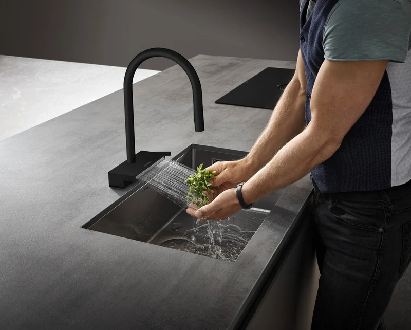 HANSGROHE Unterbauspüle S719-U660 Edelstahl 660 mm – Einzelbecken ohne Hahnloch