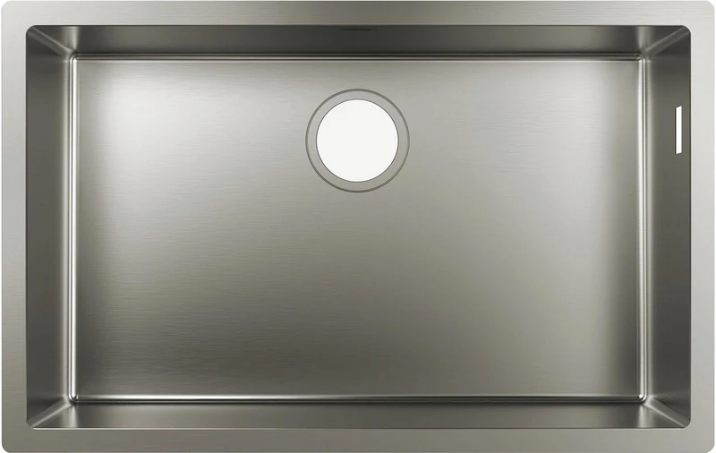 HANSGROHE Unterbauspüle S719-U660 Edelstahl 660 mm – Einzelbecken ohne Hahnloch