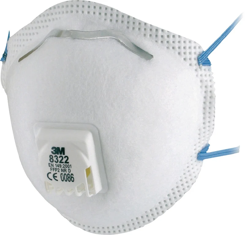 3M Atemschutzmaske 8322 FFP2 NR D mit Cool-Flow-Ausatemventil – 10 Stück