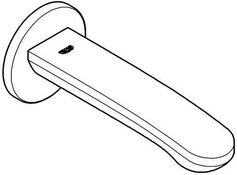 GROHE Eurostyle Cosmopolitan Wanneneinlauf Wandmontage 170 mm Chrom mit Mousseur