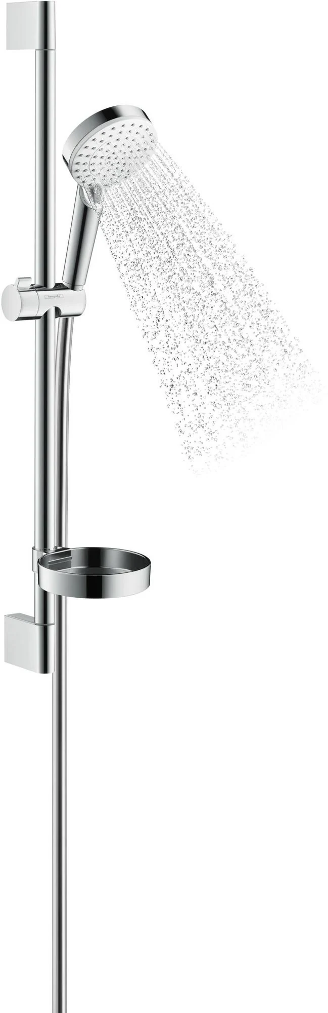 HANSGROHE Crometta Vario Brauseset weiß/chrom mit Unica´Croma Brausestange 650 mm