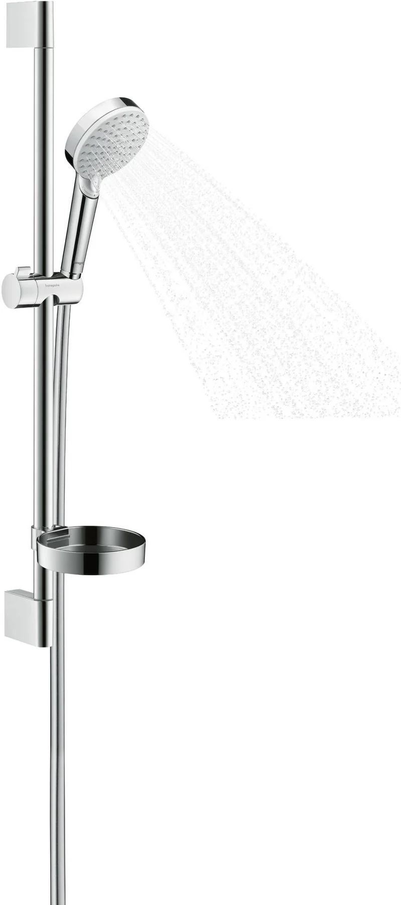 HANSGROHE Crometta Vario Brauseset weiß/chrom mit Unica´Croma Brausestange 650 mm