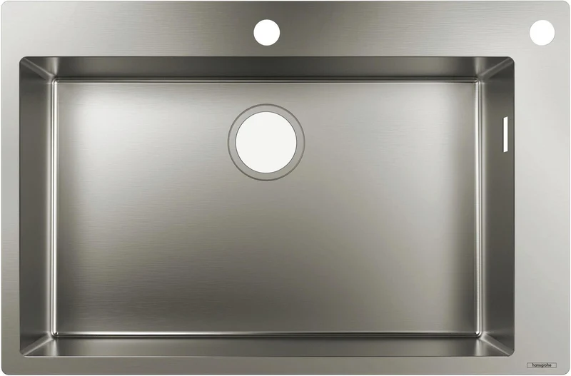 HANSGROHE Einbauspüle S712-F660 Edelstahl 660 x 400 mm mit Überlauf
