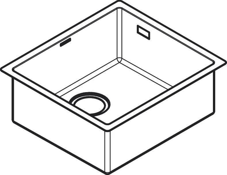HANSGROHE Unterbauspüle 450 S719-U450 aus Edelstahl für 60 cm Unterschränke