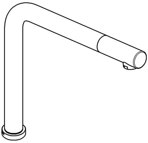 GROHE Auslauf 13230 chrom – L-Auslauf mit Schaumstrahldüse, drehbar, Messing verchromt