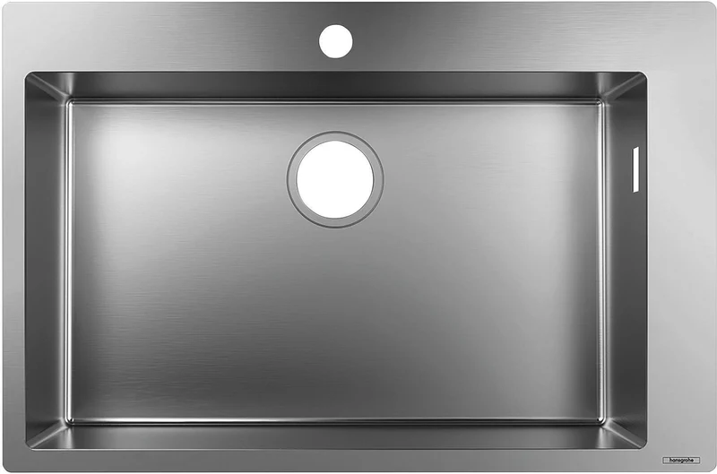 HANSGROHE Einbauspüle S71 660 Edelstahl – 1 Becken, 740 x 480 mm Ausschnitt