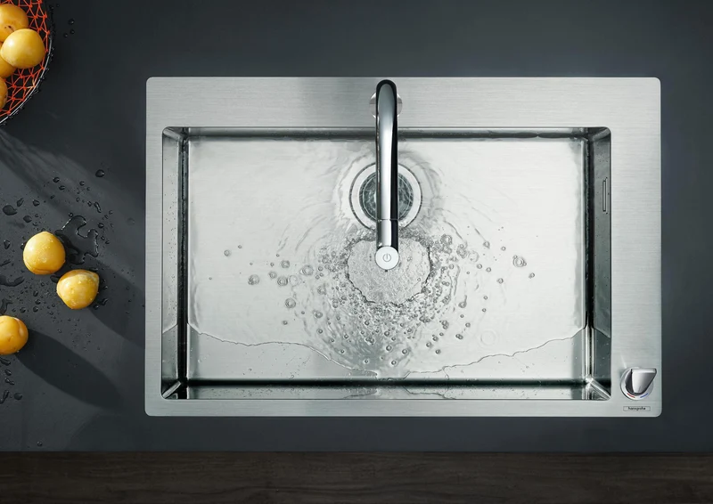 HANSGROHE Einbauspüle S71 660 Edelstahl – 1 Becken, 740 x 480 mm Ausschnitt