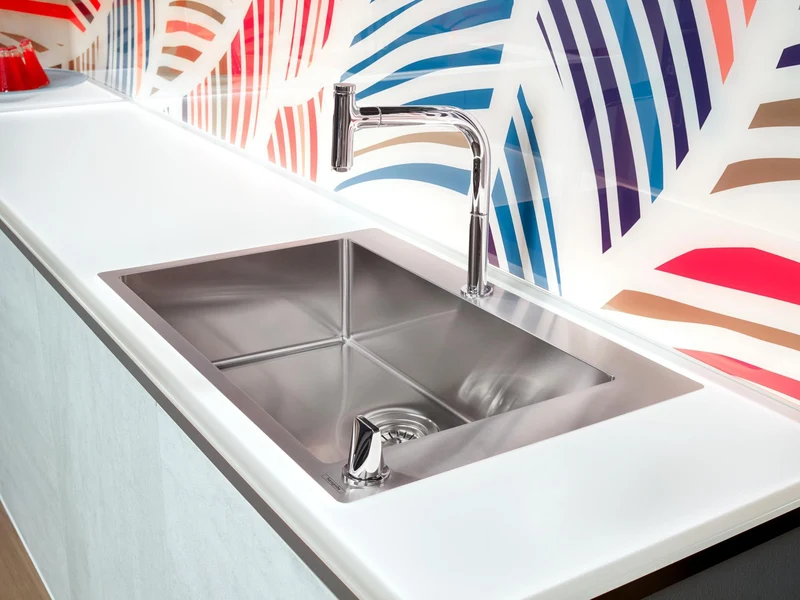HANSGROHE Einbauspüle S71 660 Edelstahl – 1 Becken, 740 x 480 mm Ausschnitt