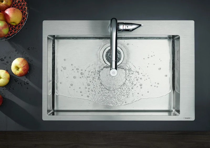 HANSGROHE Einbauspüle S71 660 Edelstahl – 1 Becken, 740 x 480 mm Ausschnitt